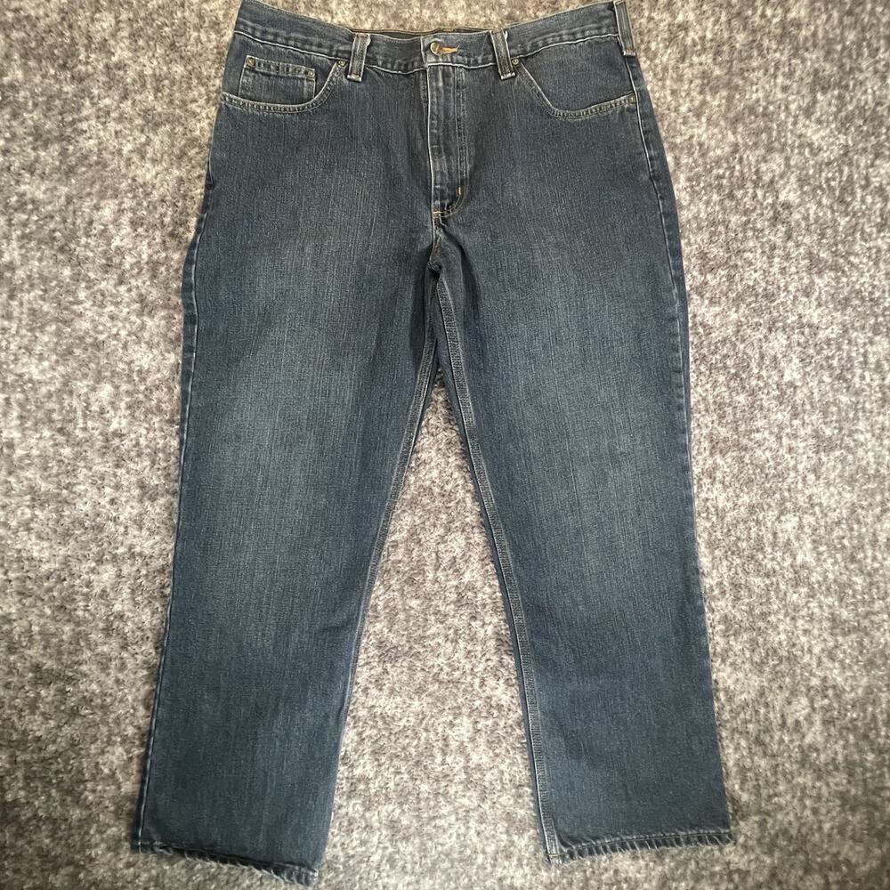 Carhartt Jeans Men’s 38x30 Blue Denim Relaxed Fit Straight Leg Medium Wash